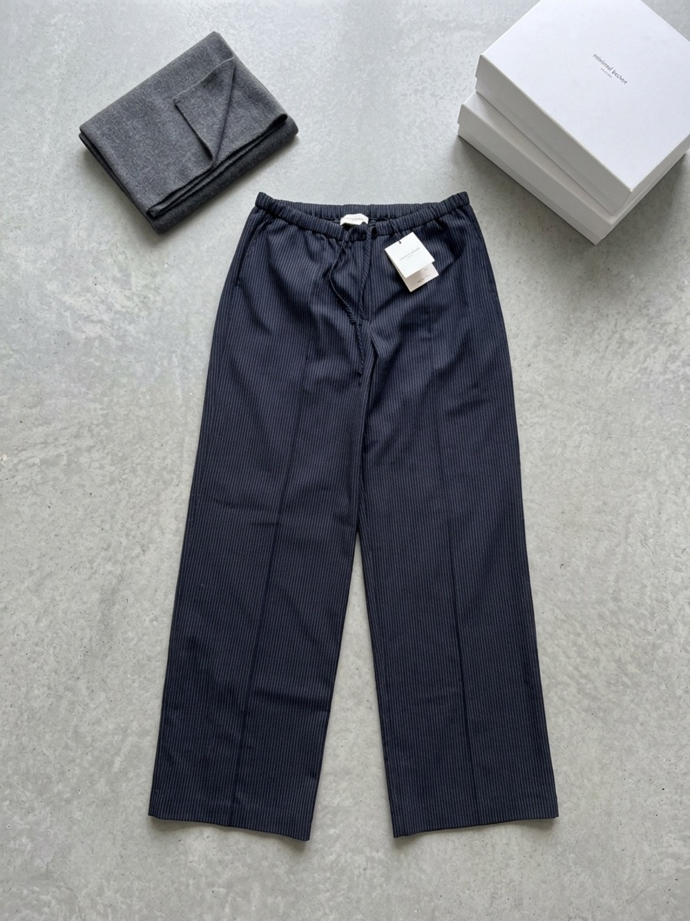 Women’s Pinstripe Elastic Waist Trousers - Modström